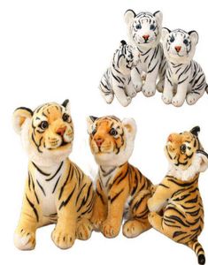 2333cm Cute lifelike Tiger Stuffed Animals White Tigers Plush Toy Reallife Wild Forest Animals Kids Toy Gift for Boy Baby HUg Y27073138