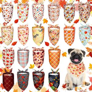 Other Dog Supplies 20 Packs Thanksgiving Dog Bandana Fall Autumn Pet For Turkey Pumpkin Triangle Scarf Small Medium Cats Drop Delive Dha1E