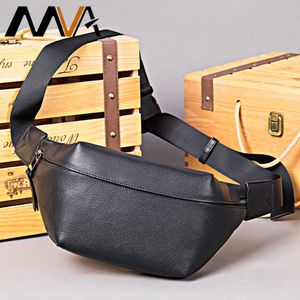 MVA Fanny Pack Bag Multifunzione Multifunzione Cascia da viaggio in pelle vera in pelle per uomo Donne zipper robuste zipper ideali escursioni 221101