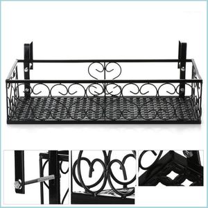 Haken Schienen Hängen Rack Organizer Blumentopf Lagerung Korb Schrank Halter Balkon Schiene Pflanzer Regal Zaun Geländer Töpfe Halter1 Dhb3W