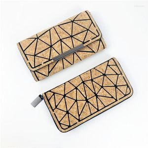 Wallets Cork Three Fold Long Wallet Women Fashion Holder Clutch Purse Bag Luxury Money Wholesale Eco-Friendly