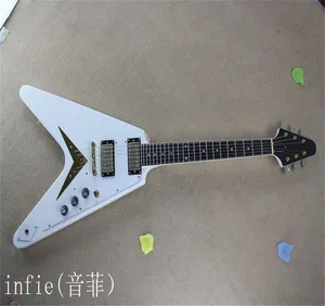 New Arrival High Quality Dean Flying V Wine Red Laue Muataine Signature EMG Pickups Electric Guitar