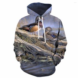 Men's Hoodies 3d Bird Sweatshirts Men Animal Hoodie Print Landscape Hooded Casual Hip Hop Sweatshirt Printed Long Sleeve