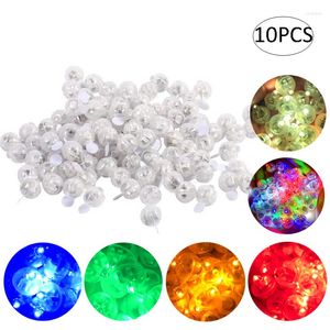 Stringhe 10PCS LED Ball Balloon Light Switch Mini lampadine Bar incandescente Festa di nozze Decorazione del giardino