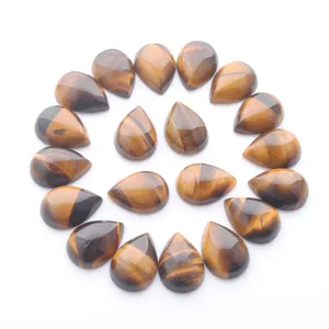 Pietre preziose naturali di occhio di tigre a goccia 13x18mm cabochon senza foro perline sfuse per gioielli fai da te creazione di orecchini bracciali collana anelli accessoriU3043