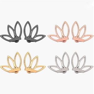 Lotus Flower Stud Earrings for Women Girls Lotus-Shaped Piercing Earring Fashion Jewelry