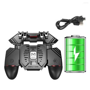 Controladores de jogo AK77 Six Gamepad Dissipação de Calor para PUBG Controlador Joystick Universal Mobile Gating Trigger Power Bank