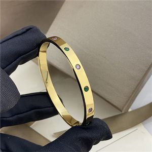 Exquisite Bracelets Designer Bracelet Charm Bangle For Women Men Wholesale Jewellery Fashion Luxury Jewelry Gems Bangles Quality Stainless Steel Jewellry