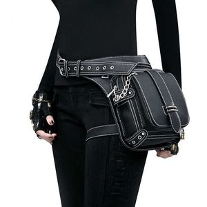 Steam Punk Waist Leg Hip Belt Banana Bag Outdoor Shoulder Mobile Phone Fanny Packs Pack For Women Purse Cyberpunk 221101