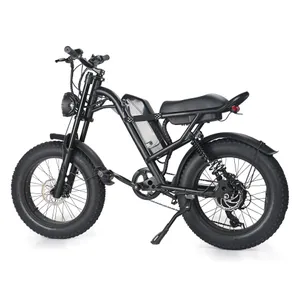 Z8 20 인치 전기 자전거 500W 48V 모터 15.6Ah 배터리 4.0 지방 타이어 다운 시프트 프론트 포크 전기 자전거 레트로 할리 오토바이 60km MTB eBik