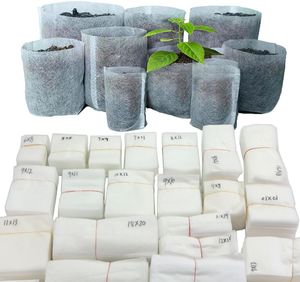 Planters POTS Nonwoven Fabric Nursery Plant odlar väskor Plantor växande Planter Plantning Krukor Trädgård Ekovänlig ventilatväska