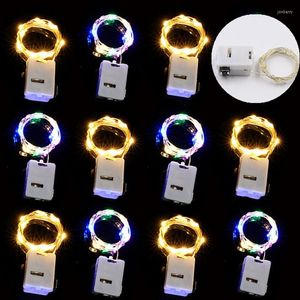 Corde 10pcs 3 modalità filo di rame LED stringa di luci fata ghirlanda decorazione dell'albero di Natale regali di nozze all'aperto decorazioni da giardino fai da te