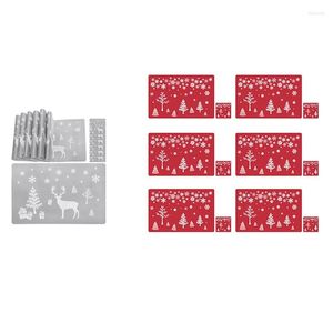 Table Mats 2 Set Christmas Placemat Washable Place Mat Of 6 & Cup Grey Red