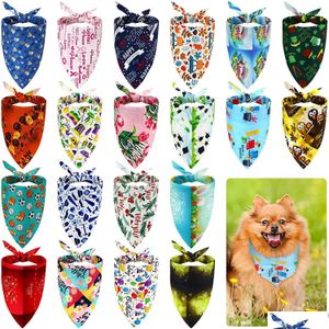 Andra hundförsörjningar 20 Pack Holiday Dog Bandanna Scarf Summer Hawaii Easter Independence Christmas Pet For Small Medium Large Dogs Pe Dhhov