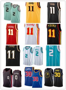 75th 2022 Mens azul verde amarelo vermelho preto s m l xl xxl lamelo 2 bola gordon 20 hayward jersey trae 11 jovens camisas de basquete branco verde