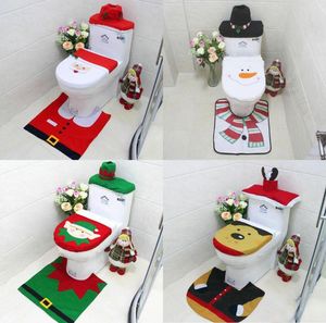 Coprisedili per WC marca 3 pezzi/set bagno decorazioni natalizie per la casa Babbo Natale pupazzo di neve magazzino ecologico