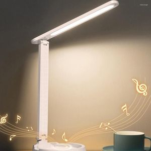 Tischlampen Multifunktions-LED-Lampe 3-Modi Schreibtisch Einstellung Lesen Sie das Schlafzimmer USB-Ladelicht mit Telefonhalter