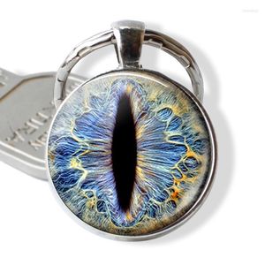 Schlüsselanhänger Frost Eye Resin Schlüsselanhänger Schmuck Schlüsselanhänger Charm Cabochon Glas Geschenk Schlüsselanhänger Ring