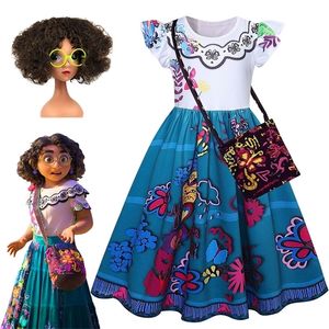 فساتين الفتاة Girls Encanto Charm Carnival Summer Children Princess Mirabel Dress Birthday Party Play Play Costum