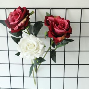 Dekorativa blommor 30x8 cm Fake Silk Flower Rose Accessories For Home Bedroom Decor Bruden Weddings and Events Jul dekoration White Pink
