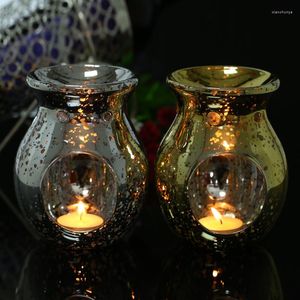 Candle Holders Lamp Decoration Dual-purpose Glass Mosaic Candlestick Essential Oil Stove