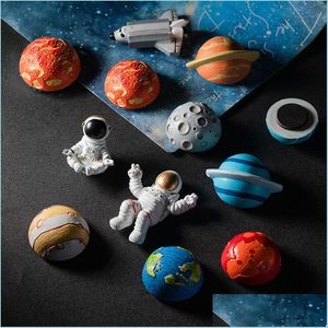 Magneti per il frigorifero 3D Pianeta Frigorifero Adesivo magnetico Spazio Luna Astronauta Astronave Terra Bordo Creativo Decorazione domestica Magnete 22 Dhasu