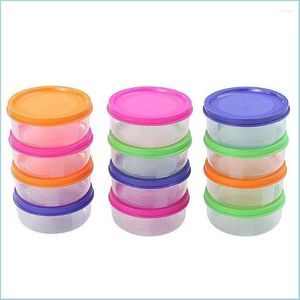 Dinnerware Sets Dinnerware Sets 24 Pcs 150Ml Convenient Mini Plastic Bowl Storage Case Drop Delivery 2022 Home Garden Kitchen Dining Dhnrc