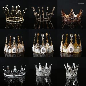 Parti Malzemeleri Altın İnci Prenses Taç Kek Topper Yapay İnciler Headdress Düğün Dekorasyon Bebek Duş Doğum Günü El Yapımı