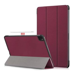 Smarta läderfodral för nya Ipad Pro 11 2022 2021 fodral Slim PU PC Skyddande vikskydd Surfplatta Auto Sleep Wake Funktion