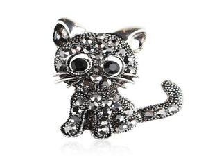 Carino piccolo gatto spille pin up gioielli per le donne cappelli vestito clip regalo di gioielli in argento antico