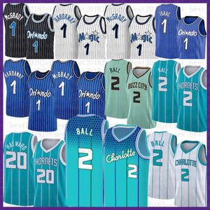 Jersey de basquete Hornet 2021 2022 New S S Lamelo 2 Ball Gordon 20 Hayward Penny 1 Hardaway 0227