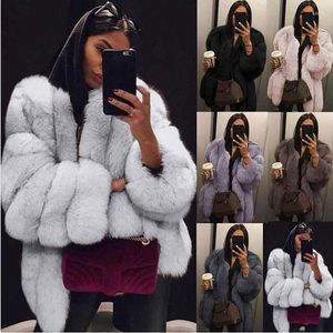 Women's Fur Women Coat Mink Coats Winter Top Fashion Elegant Thick Warm Outerwear Fake Jacket Chaquetas Mujer