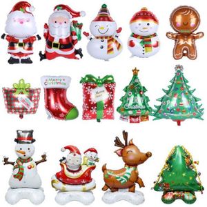 Balões de papel alumínio Feliz Natal decoração para casa Ornamentos de Natal Navidad Noel Gifts Feliz Ano Novo FY2513