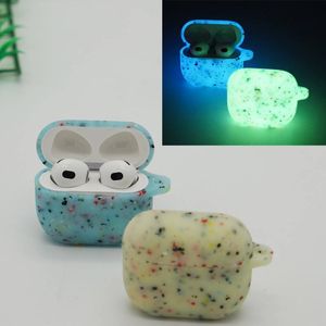 Luminous miękkie silikonowe szokujące szokujące przypadki ochronne dla AirPods 1 2 Pro Air PODS AIRPOD HARDPONEP 3 SEALS POXE Noctilucent Glow In Dark Cover Shell Sleeve