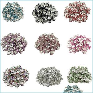 Other New 5Aaaadd Quality 50 Piece/Lot Handmade Rhinestones Loose Crystal Alloy Rondelle Spacer Beads Lif Drop Delivery 2022 Jewelry Dhjov