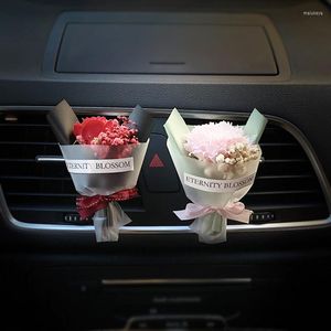 Dekoracje wnętrz 2022 Dekoracja samochodu bukietu Auto perfum klips w aromatach dyfuzor suszone kwiaty Dziewczyny