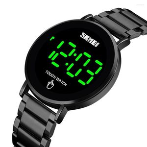 Wristwatches SKMEI Men's Watches Digital Watch Luxury Touch Screen LED Light Display Electronic Wristwatch Stainless Steel Men Clock