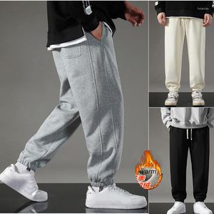 Men's Pants Autumn Winter Warm Men Fleece Thick Sweatpants Sport Style Plus Size Trousers Male Comfort Loose Cotton 2022