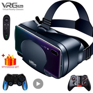 3D -glasögon Virtual Reality VR Headset Smart Helmet For Smartphones mobiltelefon Mobil 7 tum linser kikare med styrenheter 221101