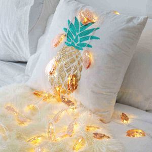 Sznurki LED LED Rose Gold Feather Light