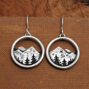 Dangle Earrings Yungqi Punk Alpine Dreamer Drop Mountain Pines geometric Round for Women Wedding Statement Jewelry Gift
