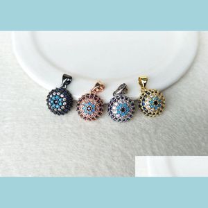 Pendant Necklaces 10Pcs Cz Crystal Stone Charm Handcrafted Zircon Micro Pave Turkish Style Pendant Jewelry Finding Diy Necklace Maki Dhfq5