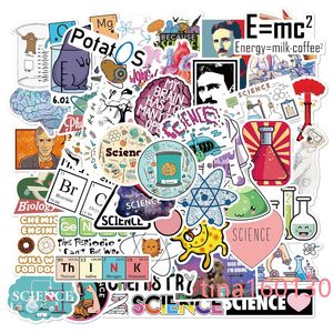 50 st Science Chemistry Biologi Laboratorie Research Stickers för möbler Suftväska Vägg skrivbordstol leksak datormotorcykel gitarr telefonfodral klistermärke Pack Decal