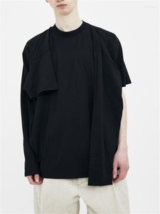 Men's T Shirts Men's Short-Sleeved T-Shirt Summer Dark Round Collar Cotton Knitting Leisure Design Youth Fashion Trend Versatile Wear