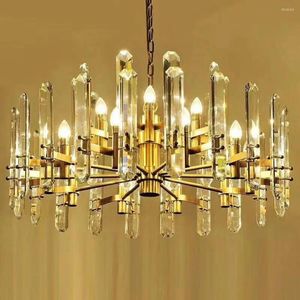 Ljuskronor lyxiga kristallkronkrona belysning modern lampa krom guldlampor för hem och el
