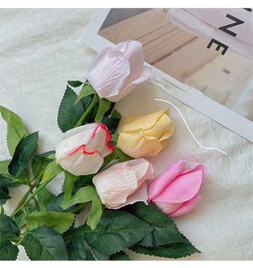 Декоративные цветы красочные розовые розовые шелковые пиони искусственный букет цветок
