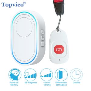 Alarm Accessories Topvico SOS Button Wireless Elderly Panic System Caregiver Pager Nurse Emergency 433mhz Watch Call Senior Old People 221101