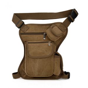 Men Canvas Drop Leg Bag Waist Casual Pack Belt Hip Bum Military Travel Multipurpose Messenger Shoulder Bags Cycling Tactical 2023