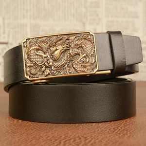 Belts China Buckle Belt Men Genuine Luxury Leather Men for Business Strap Male MacEM Metal Automático