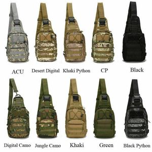 MOLLE SLING CHEST BACO MILITAR TATOTIC TATICA MESSENGER CRESSBODOMBOMBOLA MACATE DE ombro camuflagem Sacos esportivos ao ar livre SACTHEL306C